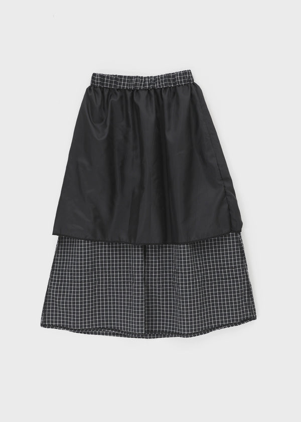 Sheito Check Frill Long Skirt
