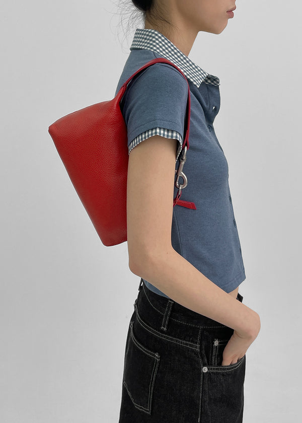 Koiche Buckle Mini Hobo Bag (Genuine Leather)