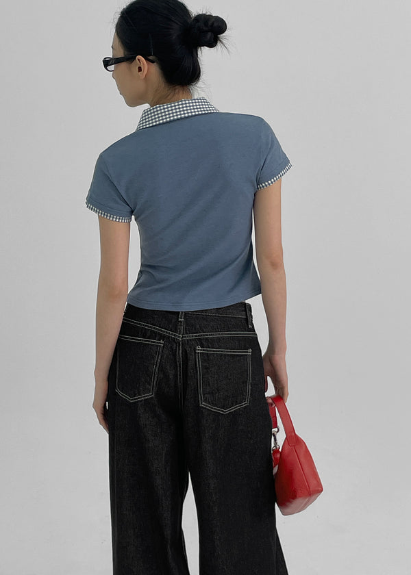 Widusson Non-Fade Balloon Wide Denim Pants