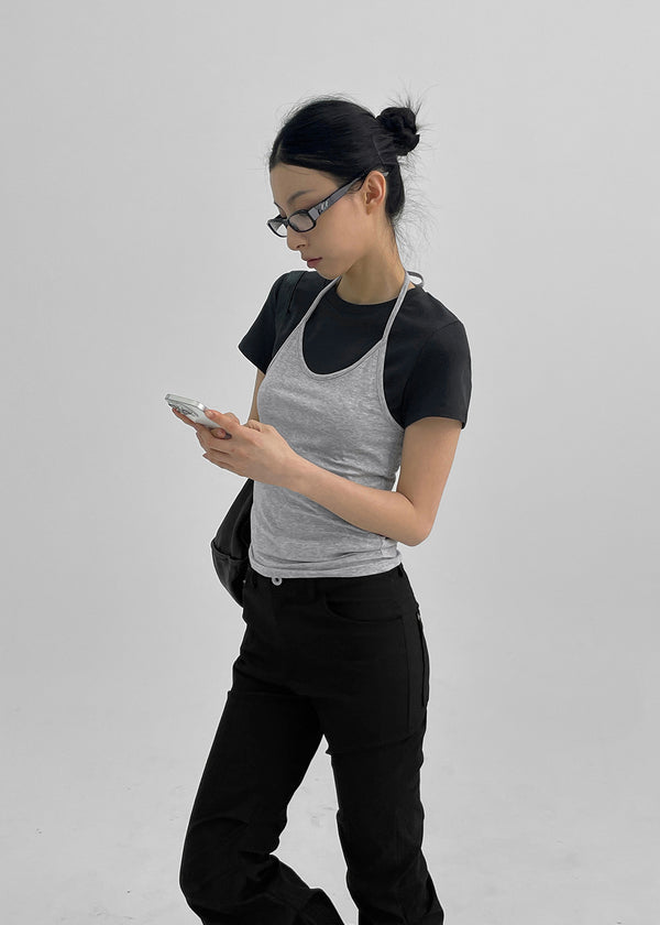 Oiket Strap Halter Tank