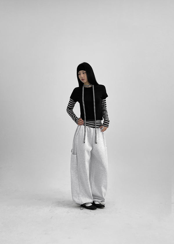 (UNISEX) Romsia Folding Carfender Twp Way Banding Pants