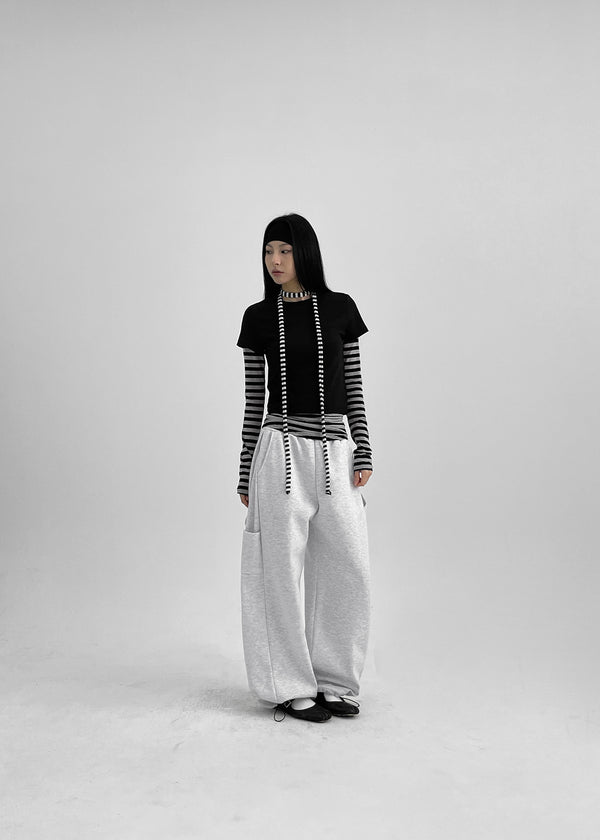 (UNISEX) Romsia Folding Carfender Twp Way Banding Pants