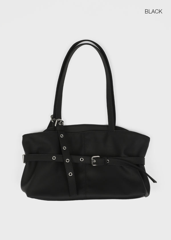 Rominut Leather Buckle Shoulder Bag