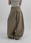 Fulton Back Pocket Balloon Wide Cotton Pants