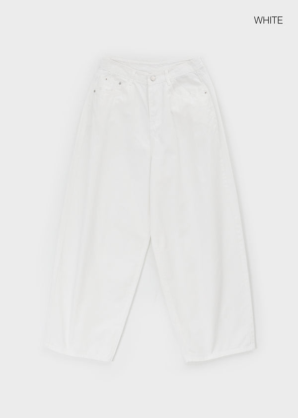 Fulton Back Pocket Balloon Wide Cotton Pants