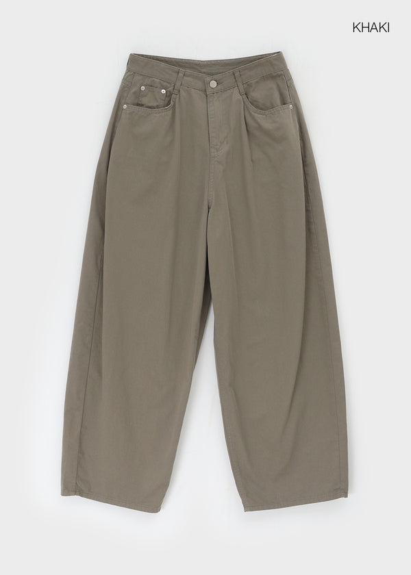 Fulton Back Pocket Balloon Wide Cotton Pants