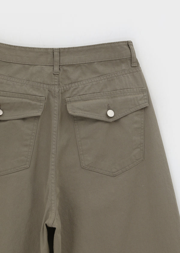 Fulton Back Pocket Balloon Wide Cotton Pants