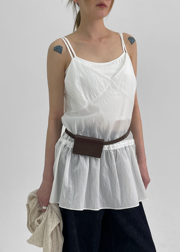 Lejing Layered Shirring Mini Dress