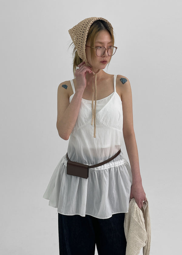 Lejing Layered Shirring Mini Dress