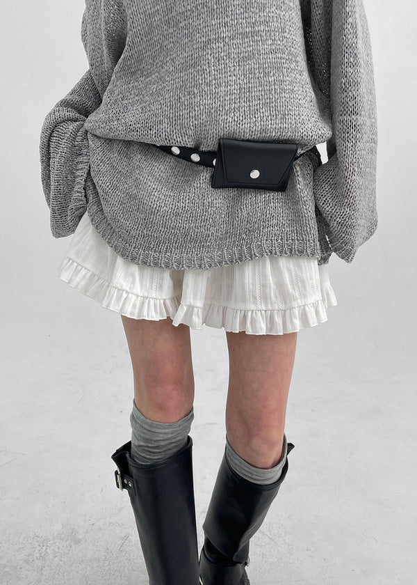 Edinut Stud Leather Cardholder Belt