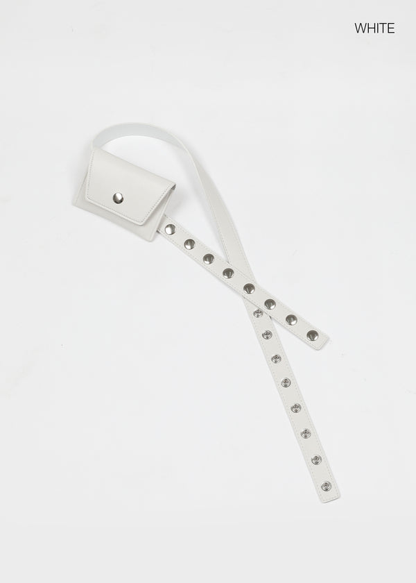 Edinut Stud Leather Cardholder Belt