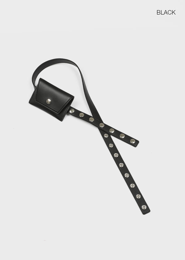 Edinut Stud Leather Cardholder Belt
