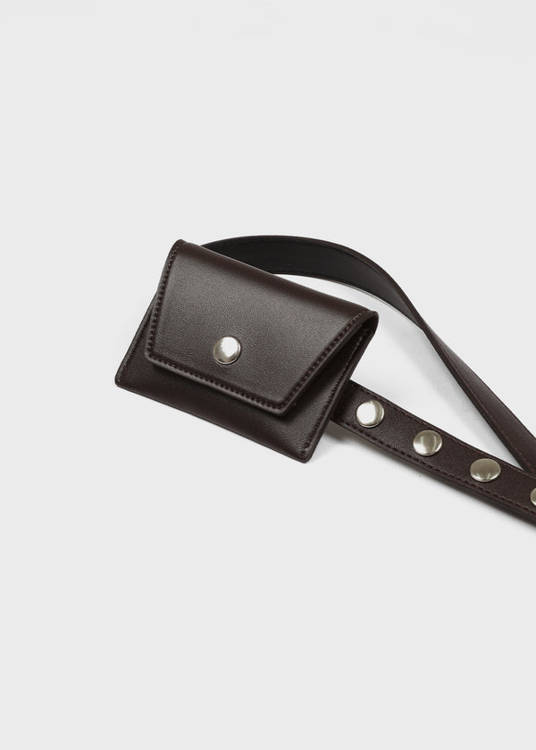 Edinut Stud Leather Cardholder Belt