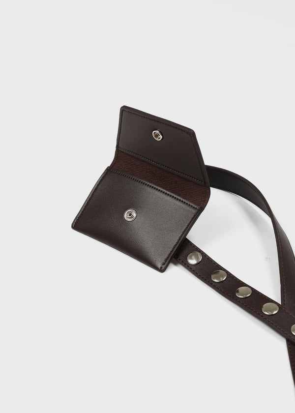 Edinut Stud Leather Cardholder Belt