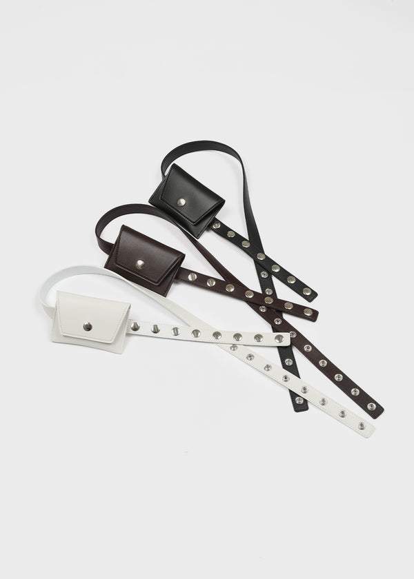 Edinut Stud Leather Cardholder Belt