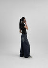 Elton Summer Washing Wide Denim Pants