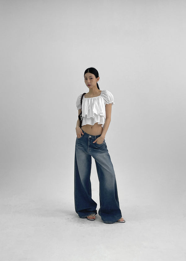 Lamins Crop Frill Blouse