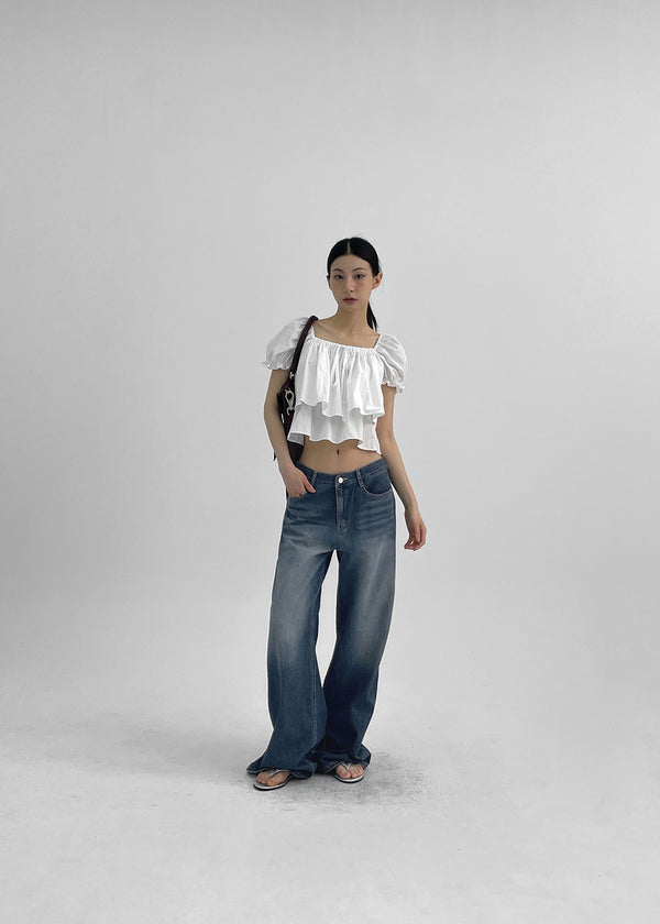 Lamins Crop Frill Blouse