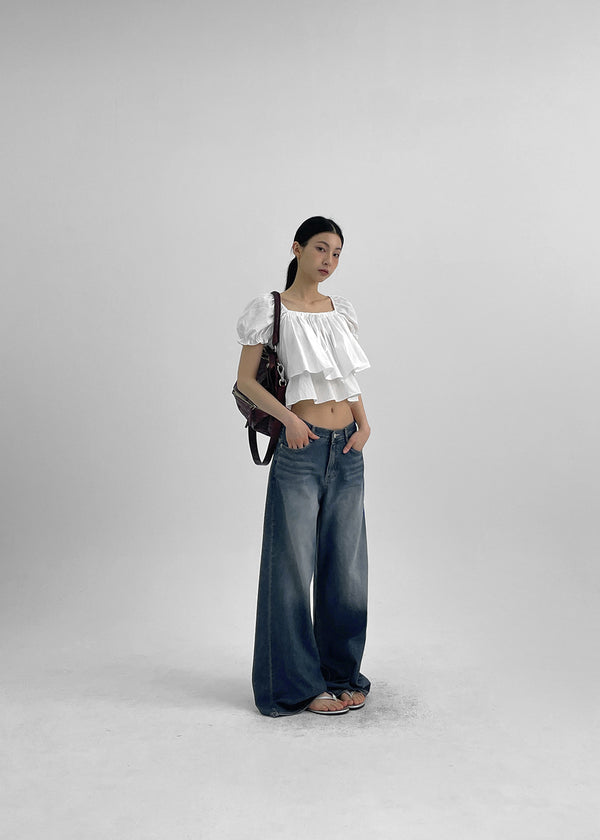 Lamins Crop Frill Blouse