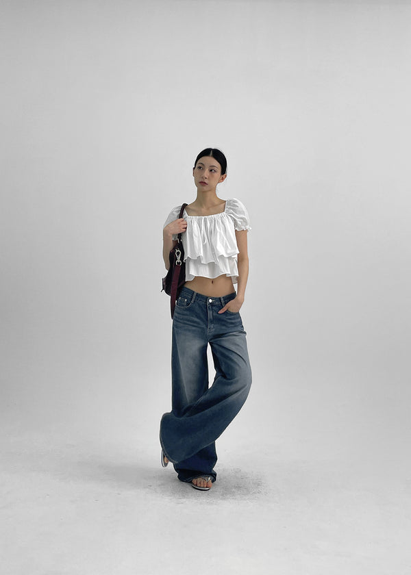 Lamins Crop Frill Blouse