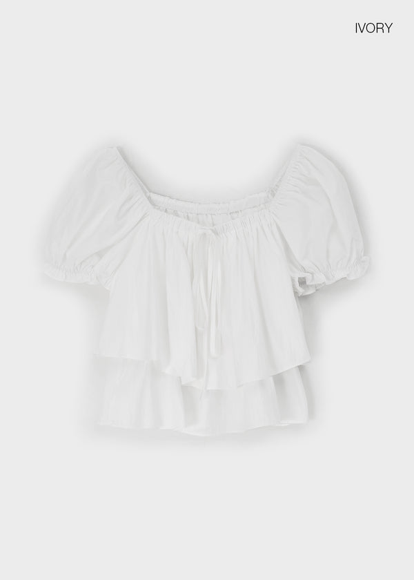 Lamins Crop Frill Blouse