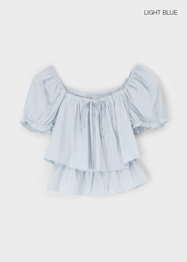Lamins Crop Frill Blouse
