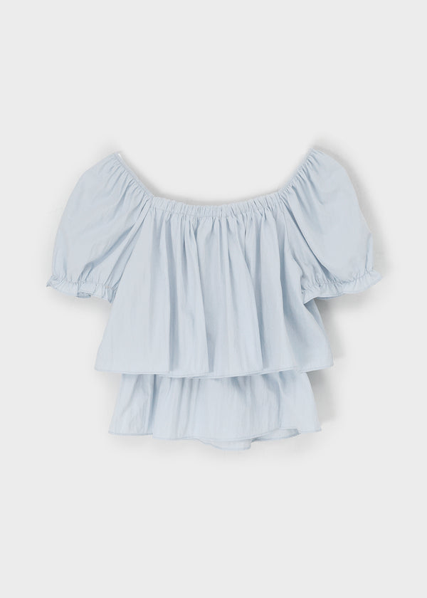 Lamins Crop Frill Blouse