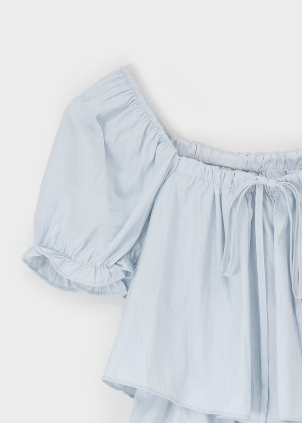 Lamins Crop Frill Blouse