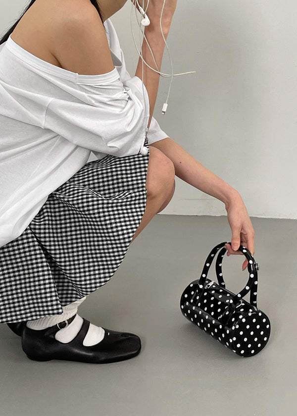 Kingking Dot Enamel Handle Bag