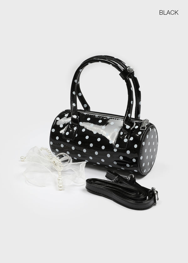 Kingking Dot Enamel Handle Bag