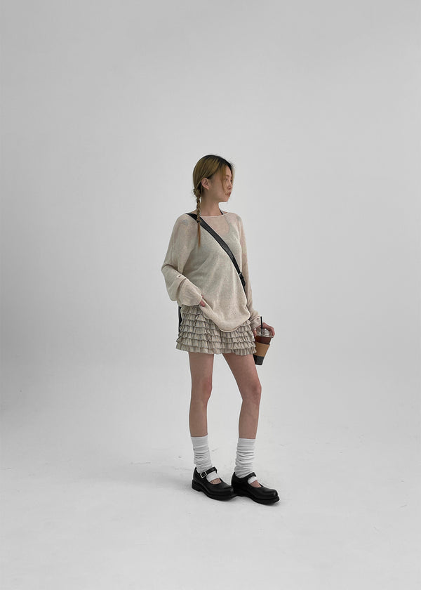 Defab Boat Neck Linen Summer Knit