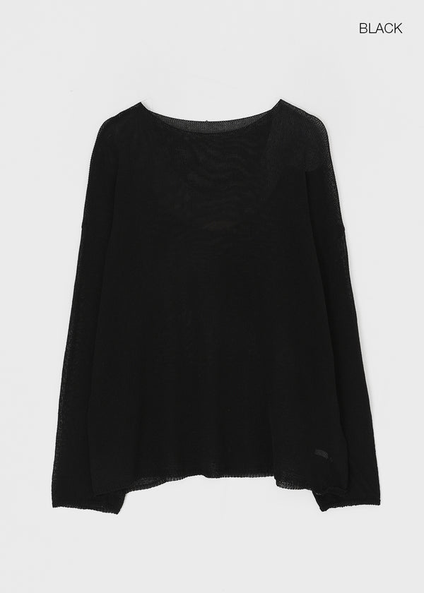 Defab Boat Neck Linen Summer Knit