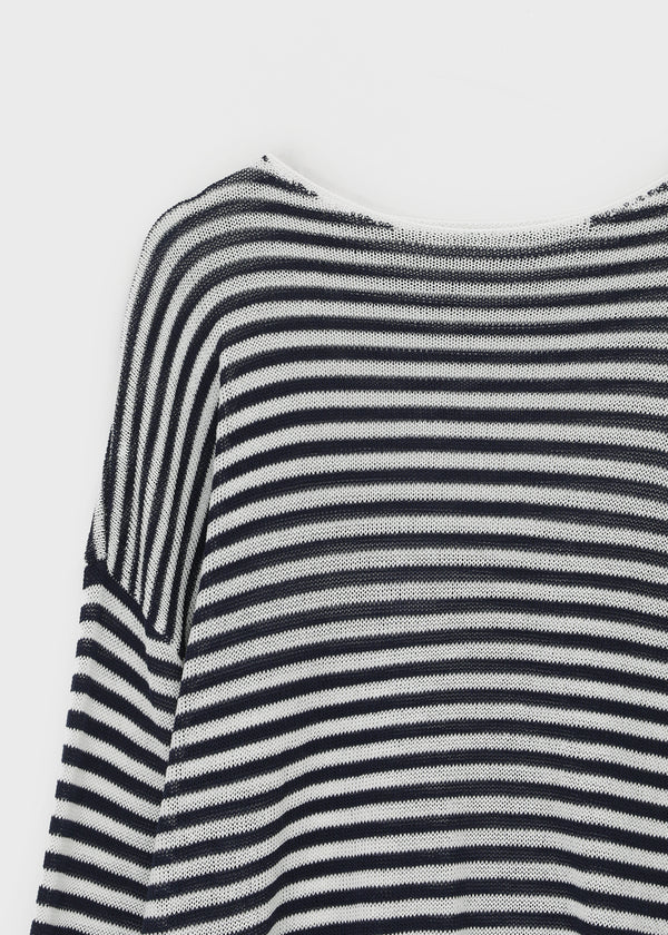 Defab Boat Neck Linen Summer Knit