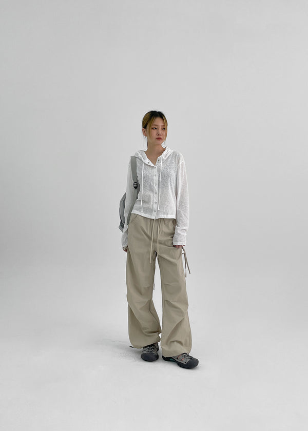 Folk String Nylon Banding Pants
