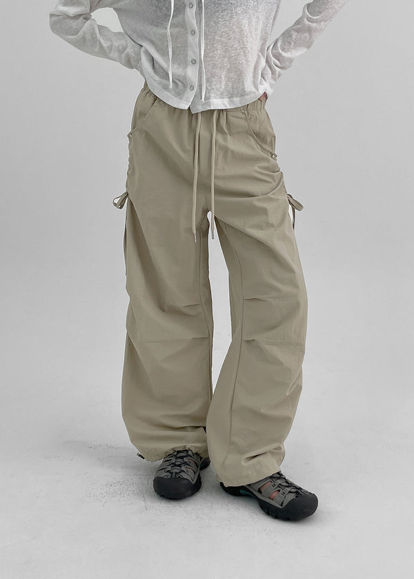 Folk String Nylon Banding Pants