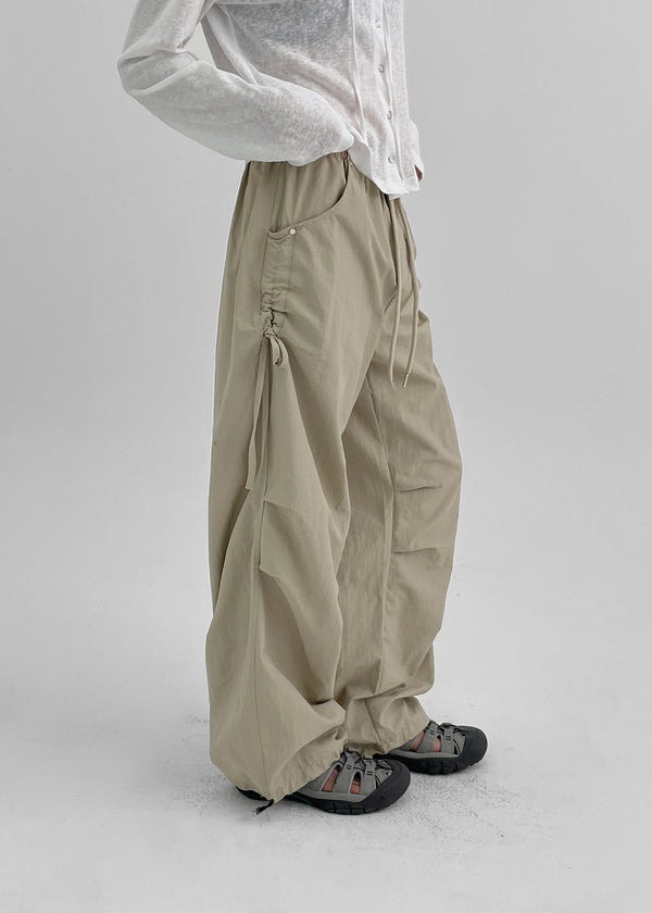Folk String Nylon Banding Pants