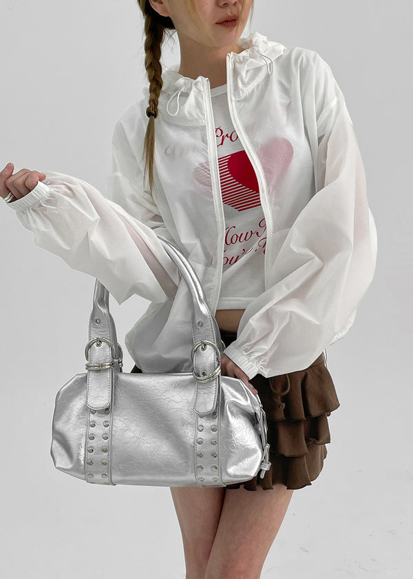 Camille Studded Leather Shoulder Bag