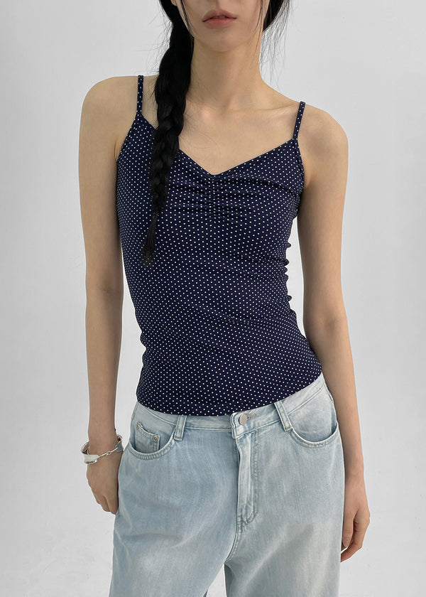 Ultnur Shirred Dot Tank Top