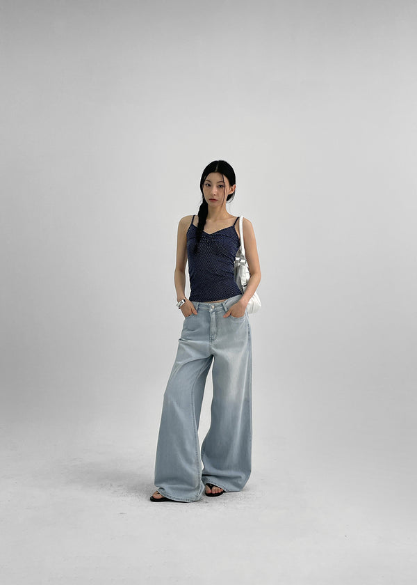 Ultnur Shirred Dot Tank Top