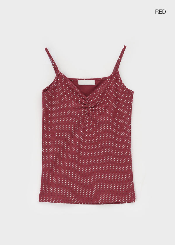 Ultnur Shirred Dot Tank Top