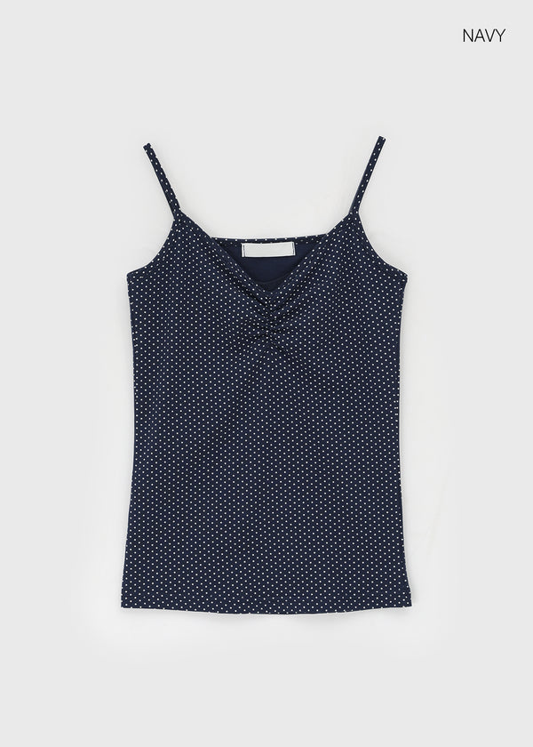 Ultnur Shirred Dot Tank Top
