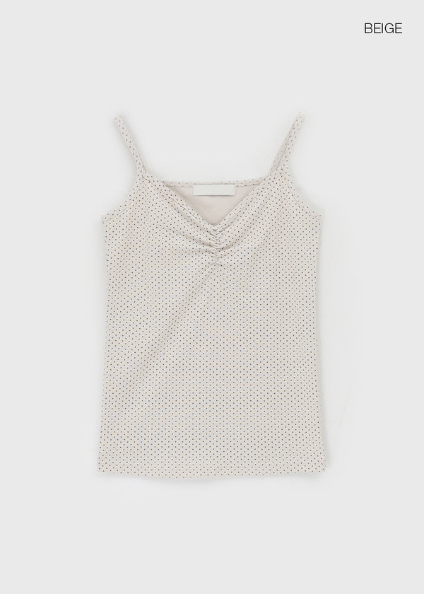 Ultnur Shirred Dot Tank Top
