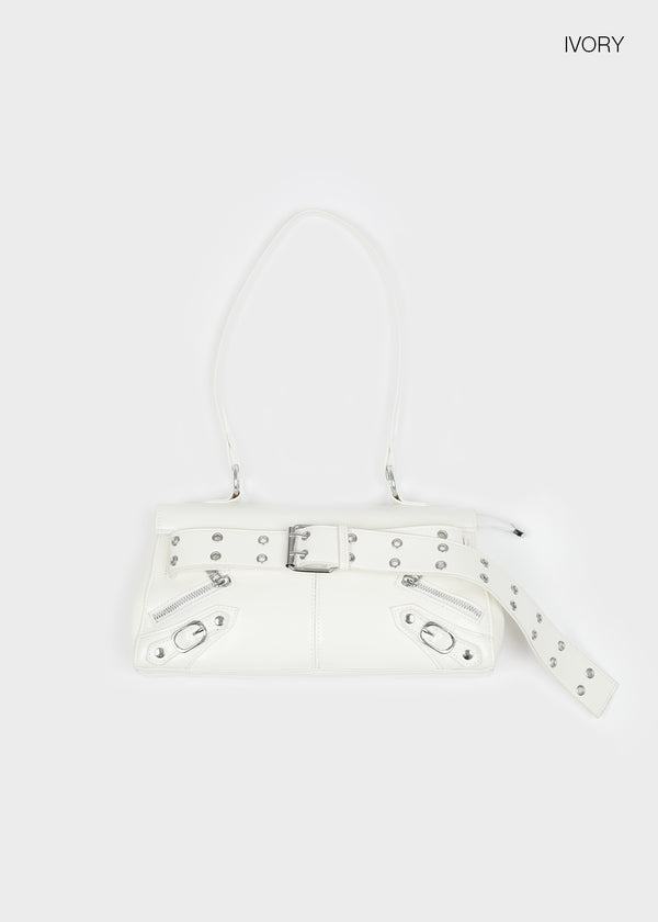 Milcot Eyelet Belt Leather Two-Way Bag
