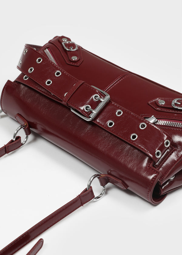Milcot Eyelet Belt Leather Two-Way Bag