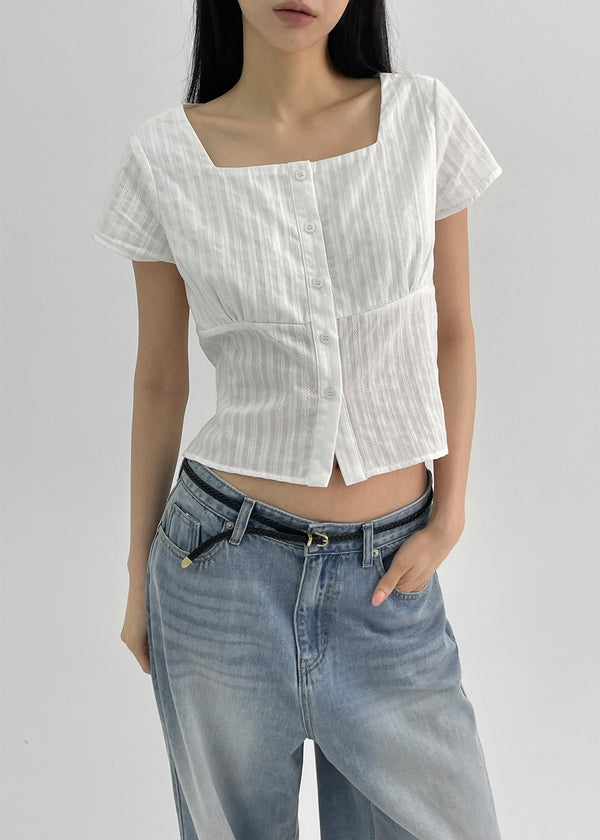 Kmong Slim Woven Leather Belt