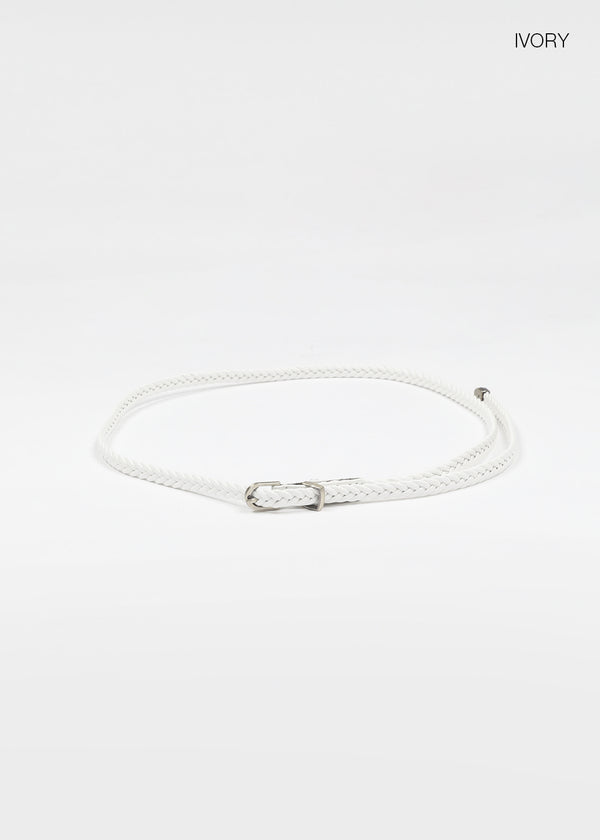 Kmong Slim Woven Leather Belt