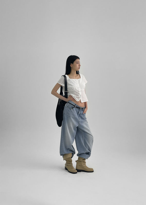 Robkey Net Knit Crossbody Bag