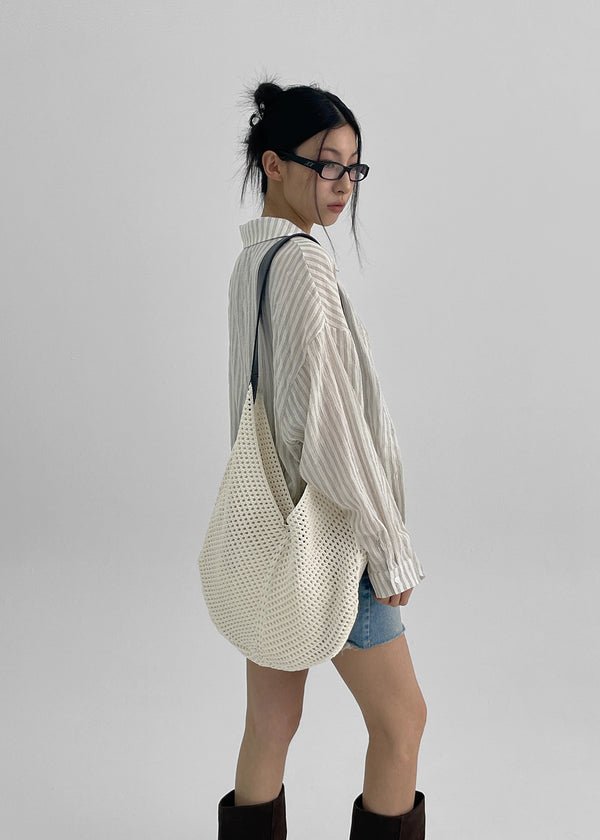 Robkey Net Knit Crossbody Bag