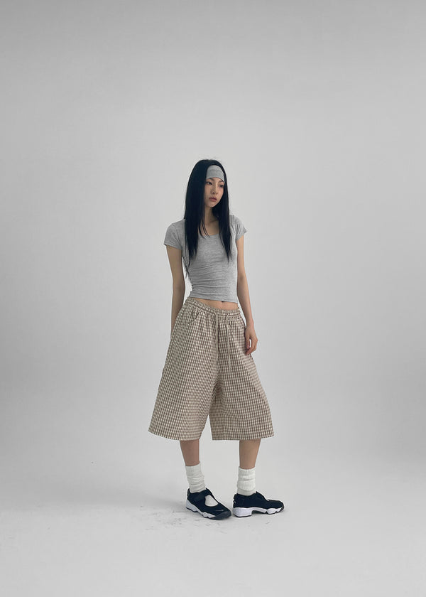 Dicuber Slim U-Neck Short Sleeve Tee