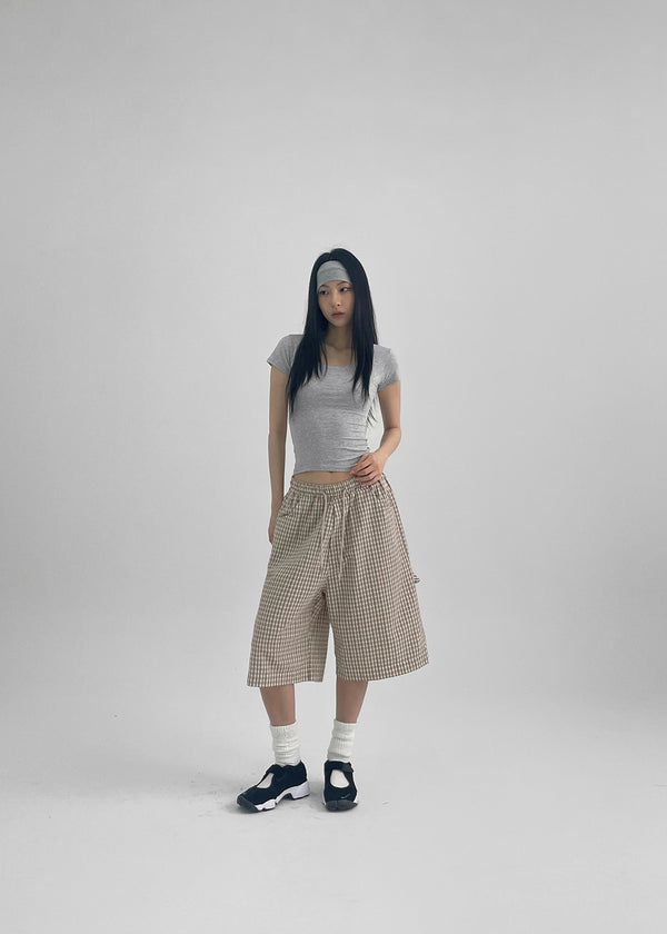 Dicuber Slim U-Neck Short Sleeve Tee